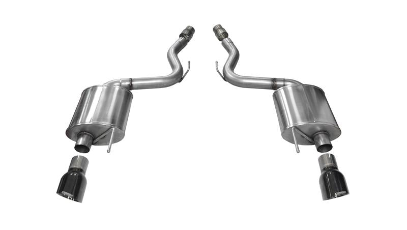 CORSA Performance Corsa 2015-2017 Ford Mustang GT 5.0 3in Axle Back Exhaust Black Dual Tips (Touring)