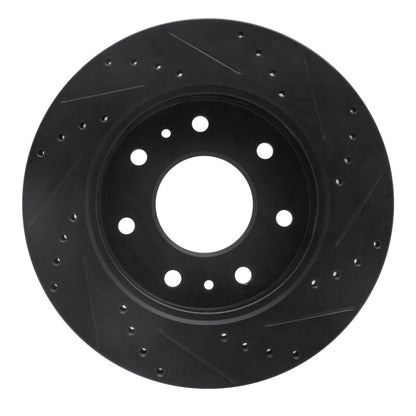 R1 Concepts R1 09-09 Ford F-150 RWD Front Left Drilled & Slotted Black Brake Rotor