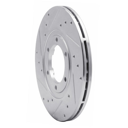 R1 Concepts R1 86-93 Mazda B2200 Front Left Drilled & Slotted Silver Brake Rotor