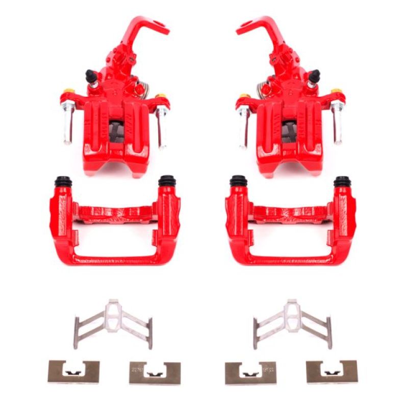 PowerStop Power Stop 00-09 Honda S2000 Rear Red Calipers w/Brackets - Pair