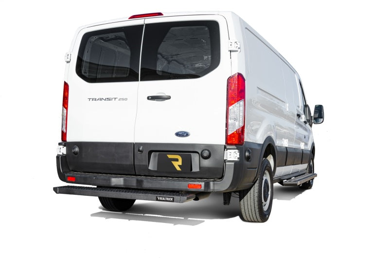 N-Fab Growler Fleet 2019 Ford Transit Van - Rear Door Step - Tex. Black