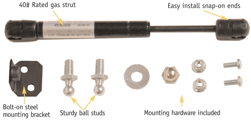 Tuffy Products Tuffy Gas Spring Kit W/Mounting