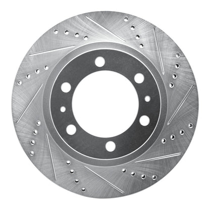 DFC 05-23 Toyota Tacoma Front Right Drilled & Slotted Silver Brake Rotor