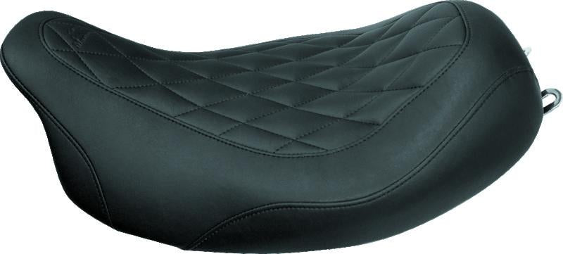 Mustang Motorcycle Mustang 08-21 Harley Electra Glide Std,Rd Glide,Rd King,Str Glide Solo Seat Diamond Stitch - Brown
