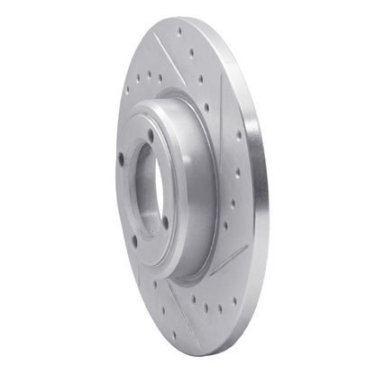R1 Concepts R1 69-89 Peugeot 504 Front Right Drilled & Slotted Silver Brake Rotor