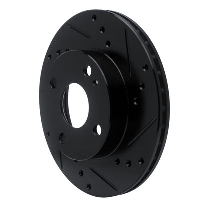 R1 Concepts R1 90-93 Mazda Miata Front Right Drilled & Slotted Black Brake Rotor