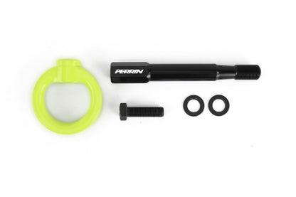 Perrin Performance PERRIN 15-21 Subaru WRX/STI / 24-26 Crosstrek / 25-26 Forester Tow Hook Kit (Rear) - Neon Yellow