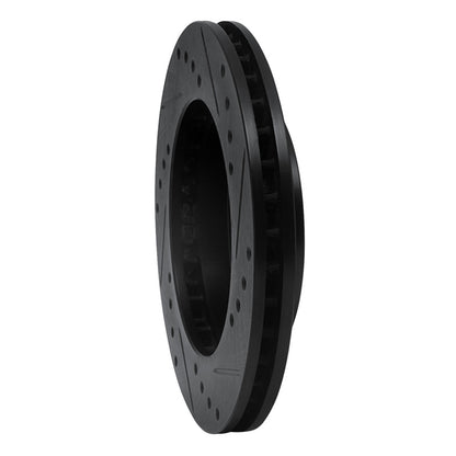 R1 Concepts R1 98-07 Mitsubishi Mirage Front Left Drilled & Slotted Black Brake Rotor