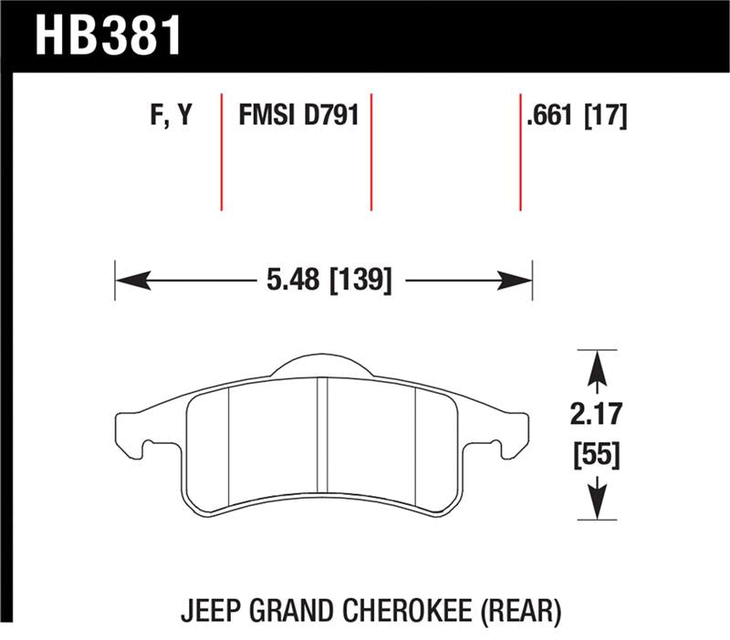Hawk Performance Hawk 99-04 Jeep Grand Cherokee LTS Street Rear Brake Pads