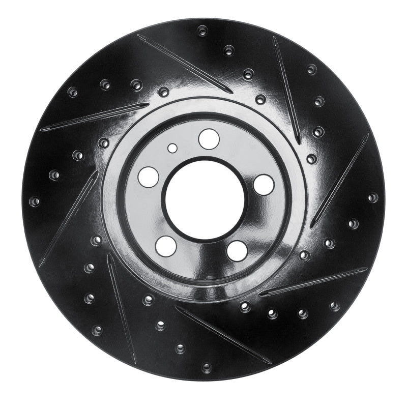 R1 Concepts R1 98-18 Audi A1 (Mexico) Front Left Drilled & Slotted Black Brake Rotor