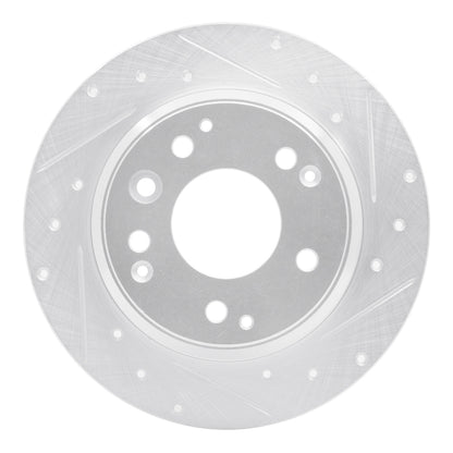 R1 Concepts R1 91-99 Acura Legend Rear Right Drilled & Slotted Silver Brake Rotor