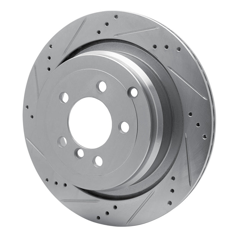 R1 Concepts R1 06-12 Land Rover Range Rover Rear Left Drilled & Slotted Silver Brake Rotor