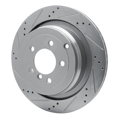 R1 Concepts R1 06-12 Land Rover Range Rover Rear Left Drilled & Slotted Silver Brake Rotor
