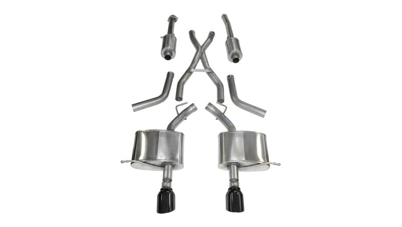 CORSA Performance Corsa 2011-2024 Dodge Durango 5.7L V8 Black Sport Dual Rear Cat-Back Exhaust