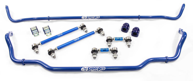 SuperPro 2018 Kia Stinger Base Front / Rear 24mm F/18mm Rear Adjustable Sway Bar and Link Set