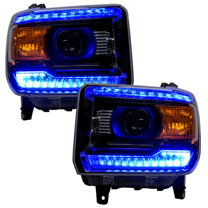ORACLE Lighting Oracle 14-15 GMC Sierra Headlight DRL Upgrade Kit - ColorSHIFT w/ Simple Controller