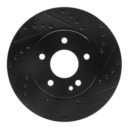 R1 Concepts R1 94-97 Mercedes-Benz C280 Front Right Drilled & Slotted Black Brake Rotor