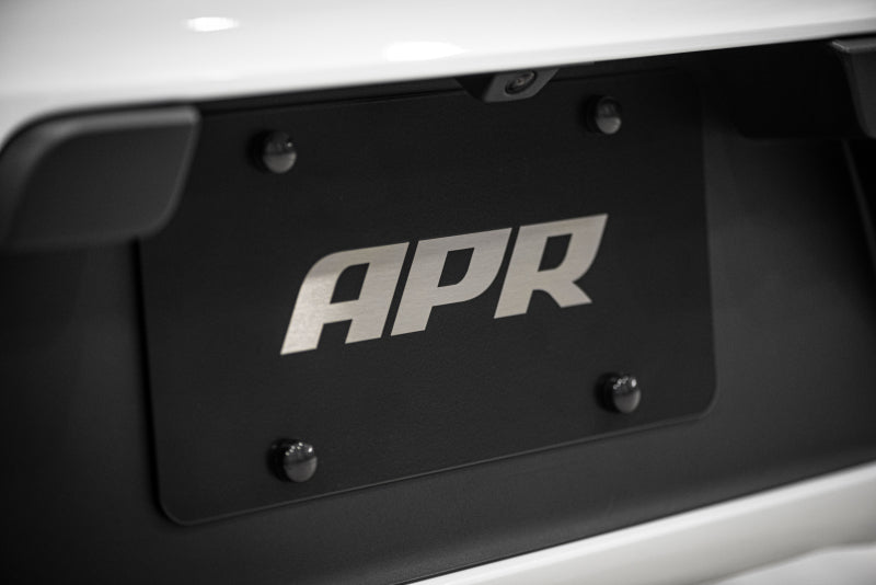 APR License Plate - Silver Logo/Black Plate