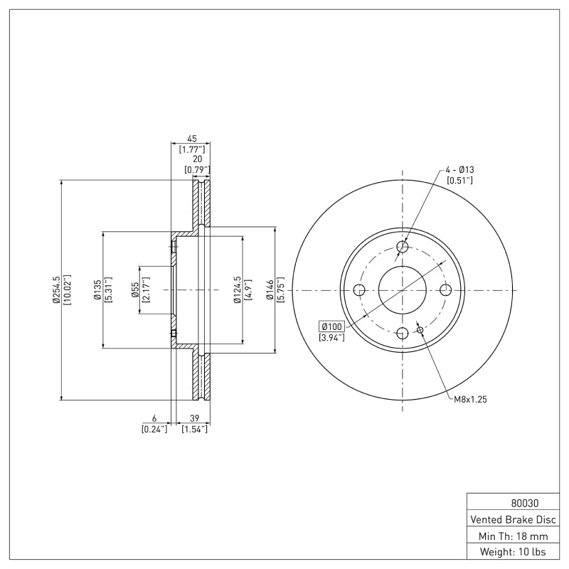 DFC 94-02 Mazda Miata Front Brake Rotor