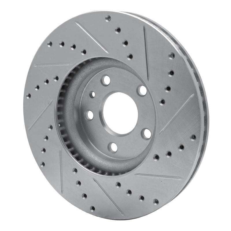 R1 Concepts R1 13-20 Ford Special SERVICE POLICE Sedan Front Left Drilled & Slotted Silver Brake Rotor