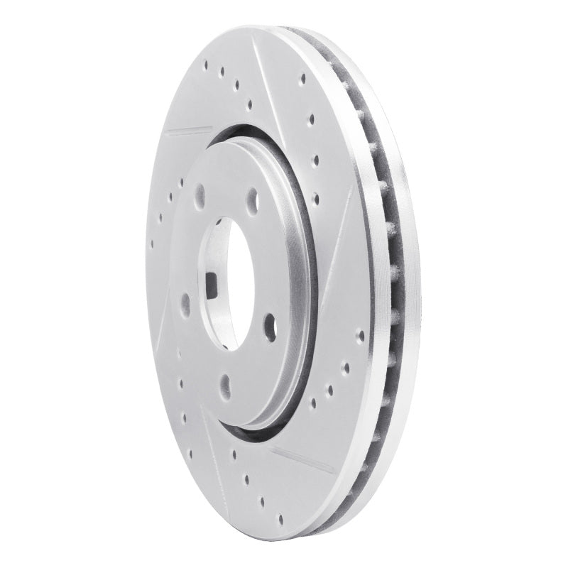 R1 Concepts R1 01-07 Chrysler Voyager Front Right Drilled & Slotted Silver Brake Rotor