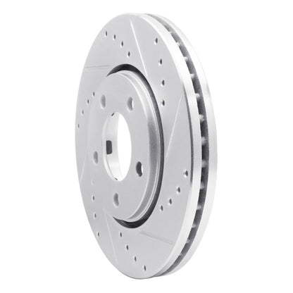 R1 Concepts R1 01-07 Chrysler Voyager Front Right Drilled & Slotted Silver Brake Rotor