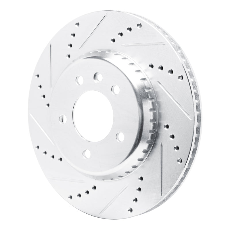 R1 Concepts R1 20-25 Land Rover Defender 90 Rear Left Drilled & Slotted Silver Brake Rotor
