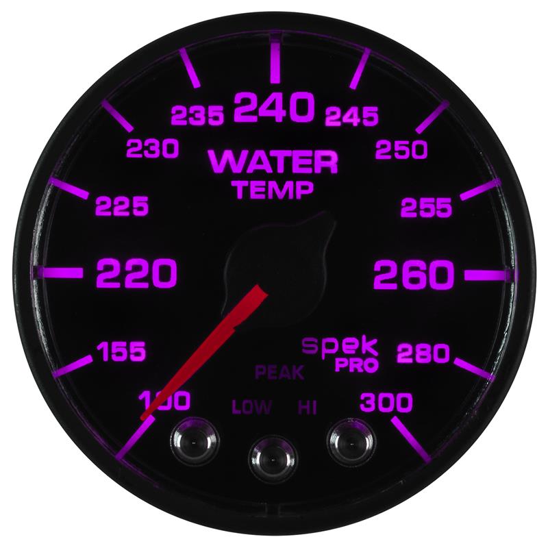 Autometer Spek-Pro - Nascar 2-1/16in Water Temp 100- 300F Bfb Ecu
