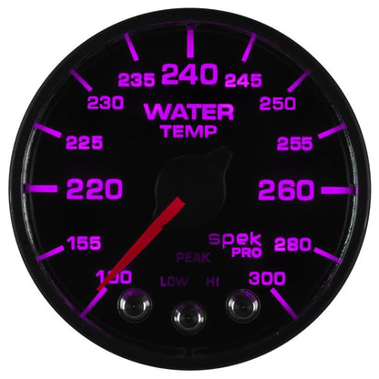 Autometer Spek-Pro - Nascar 2-1/16in Water Temp 100- 300F Bfb Ecu