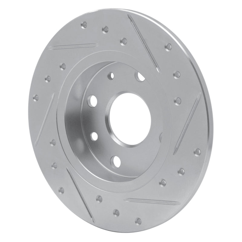 R1 Concepts R1 90-93 Mazda Miata Rear Left Drilled & Slotted Silver Brake Rotor