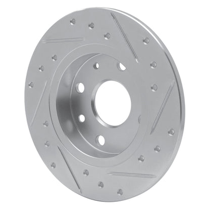 R1 Concepts R1 90-93 Mazda Miata Rear Left Drilled & Slotted Silver Brake Rotor
