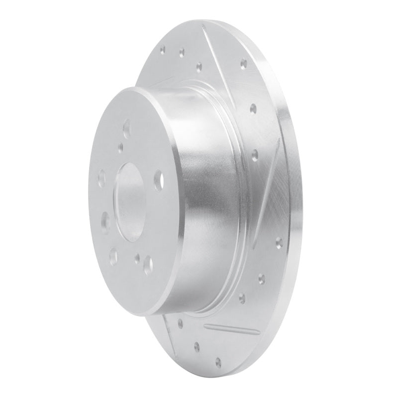 R1 Concepts R1 00-04 Toyota Avalon Rear Right Drilled & Slotted Silver Brake Rotor