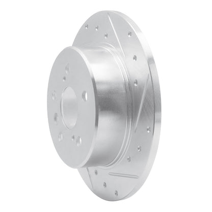R1 Concepts R1 00-04 Toyota Avalon Rear Right Drilled & Slotted Silver Brake Rotor