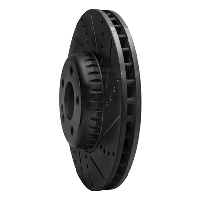 R1 Concepts R1 15-23 Mercedes-Benz E250 Front Right Drilled & Slotted Black Brake Rotor