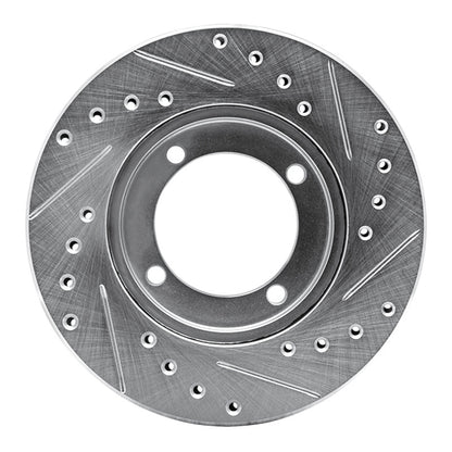 R1 Concepts R1 91-92 Dodge COLT Front Left Drilled & Slotted Silver Brake Rotor
