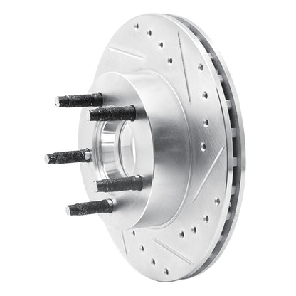 R1 Concepts R1 93-94 Ford Explorer Front Right Drilled & Slotted Silver Brake Rotor
