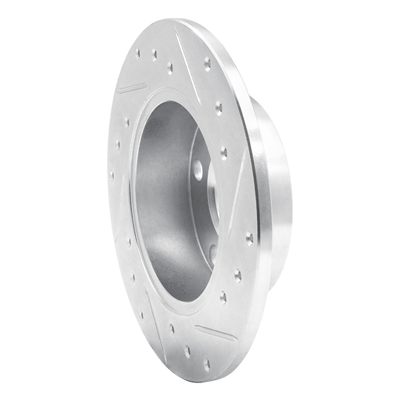 R1 Concepts R1 98-01 Audi A6 Quattro Rear Left Drilled & Slotted Silver Brake Rotor