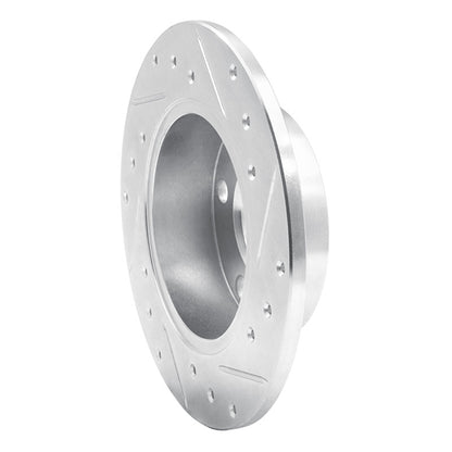 R1 Concepts R1 98-01 Audi A6 Quattro Rear Left Drilled & Slotted Silver Brake Rotor