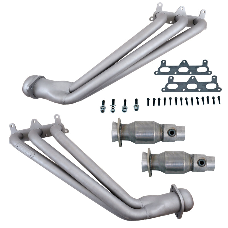 BBK 10-11 Camaro V6 Long Tube Exhaust Headers With Converters - 1-5/8 Chrome