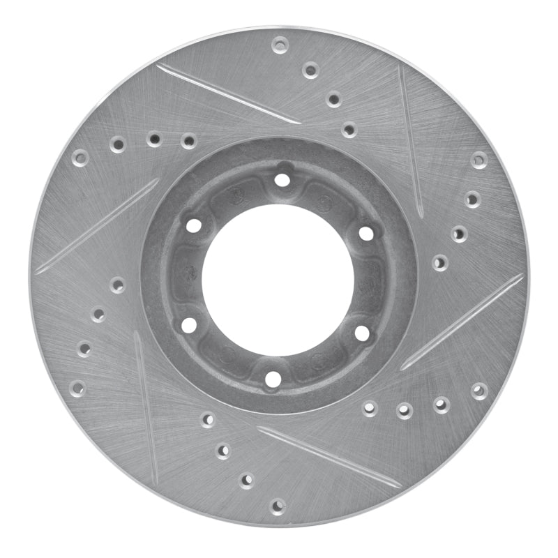 R1 Concepts R1 89-93 Toyota Pickup Front Left Drilled & Slotted Silver Brake Rotor