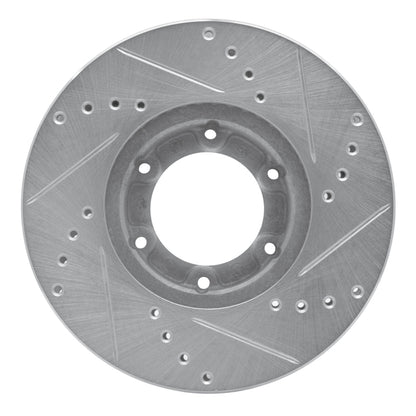 R1 Concepts R1 89-93 Toyota Pickup Front Left Drilled & Slotted Silver Brake Rotor
