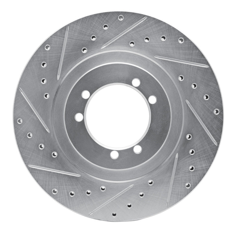 R1 Concepts R1 96-06 Hummer H1 Front Left Rear Left Drilled & Slotted Silver Brake Rotor