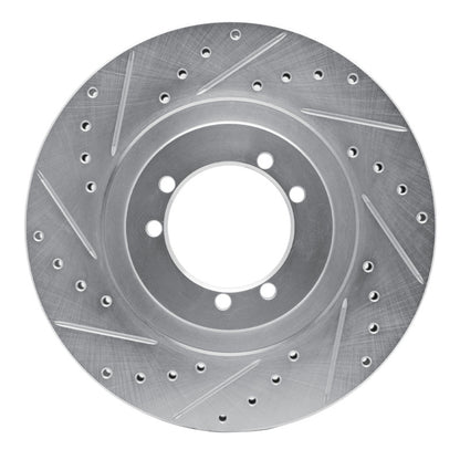 R1 Concepts R1 96-06 Hummer H1 Front Left Rear Left Drilled & Slotted Silver Brake Rotor