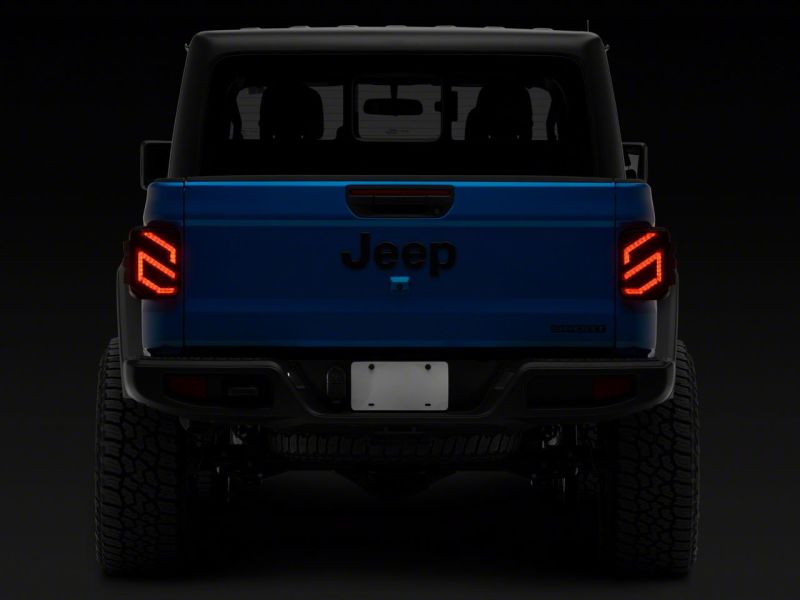 Raxiom 20-23 Jeep Gladiator JT Axial Series LED Tail Lights- Black Housing (Smoked Lens)
