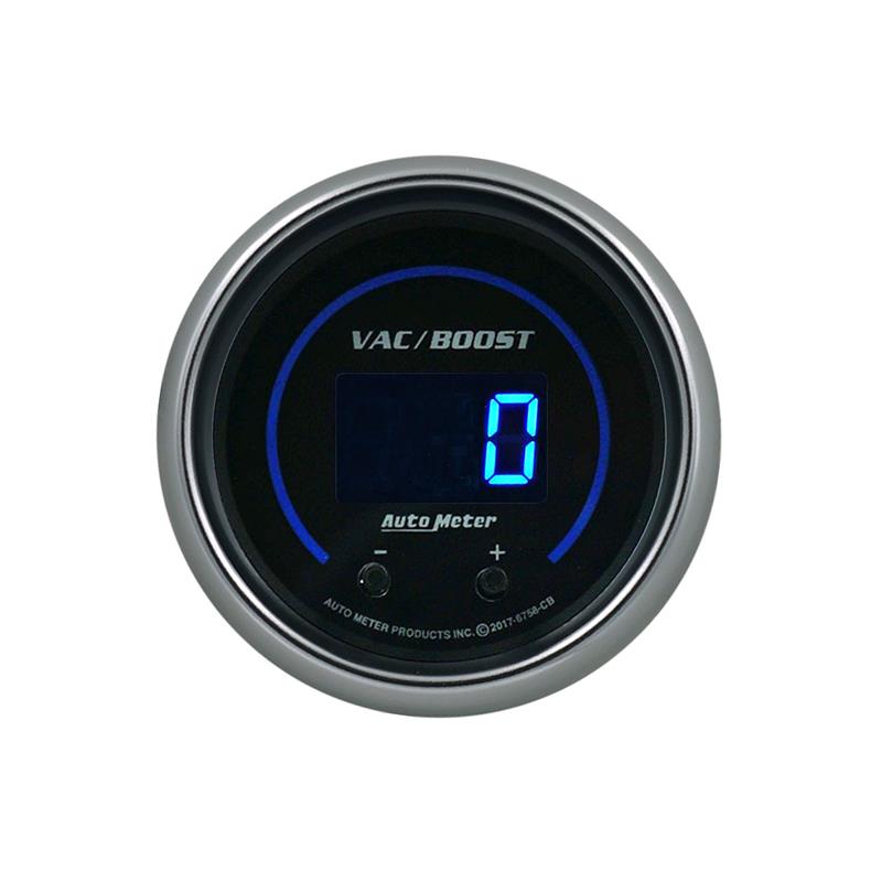 Autometer 52.4mm Black Switchable 0-1600 PSI / 0-110 BAR Vacuum/Boost Cobalt Elite Digital Gauge