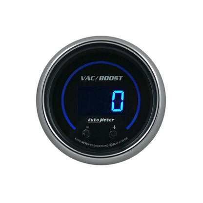 Autometer 52.4mm Black Switchable 0-1600 PSI / 0-110 BAR Vacuum/Boost Cobalt Elite Digital Gauge