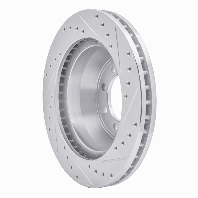 R1 Concepts R1 75-94 Ford E-350 Econoline Club Wagon Front Left Drilled & Slotted Silver Brake Rotor