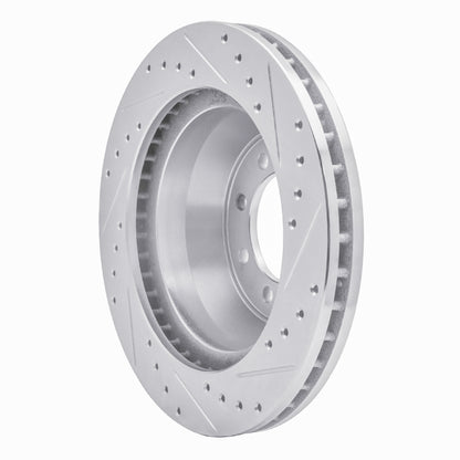 R1 Concepts R1 75-94 Ford E-350 Econoline Club Wagon Front Left Drilled & Slotted Silver Brake Rotor