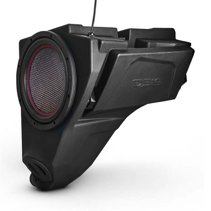 DS18 Polaris RZR Glove Box Enclosure with 10in Carbon Fiber Subwoofer Included 600 Watts RMS