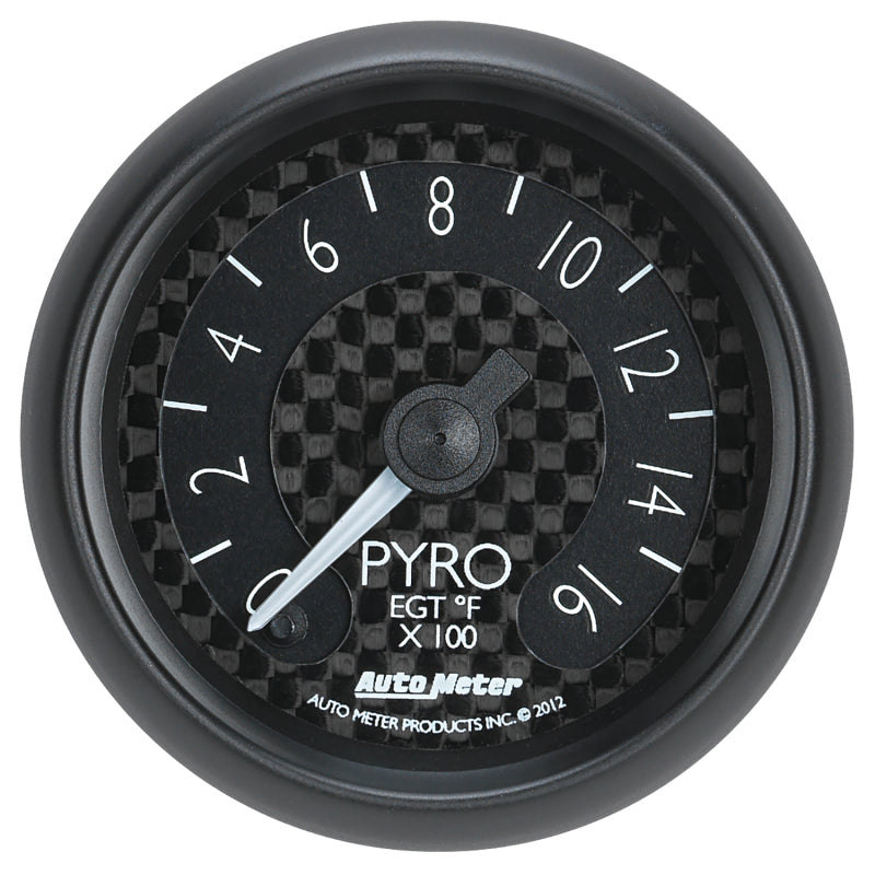 Autometer GT Series 52mm Full Sweep Electronic 0-1600 Deg F EGT/Pyrometer Gauge